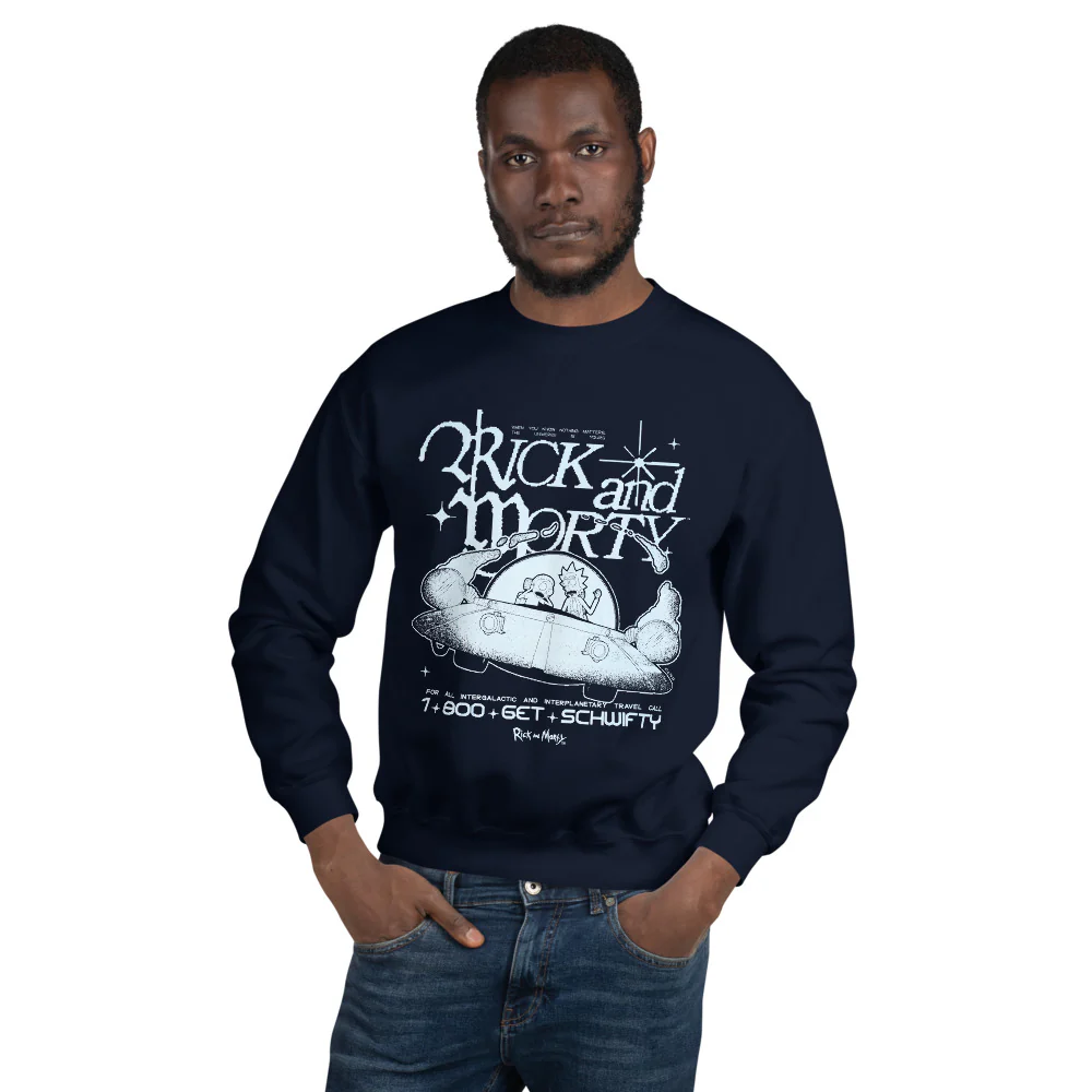 Rick and Morty 1-800 Get Schwifty Crewneck Sweatshirt - Image 3