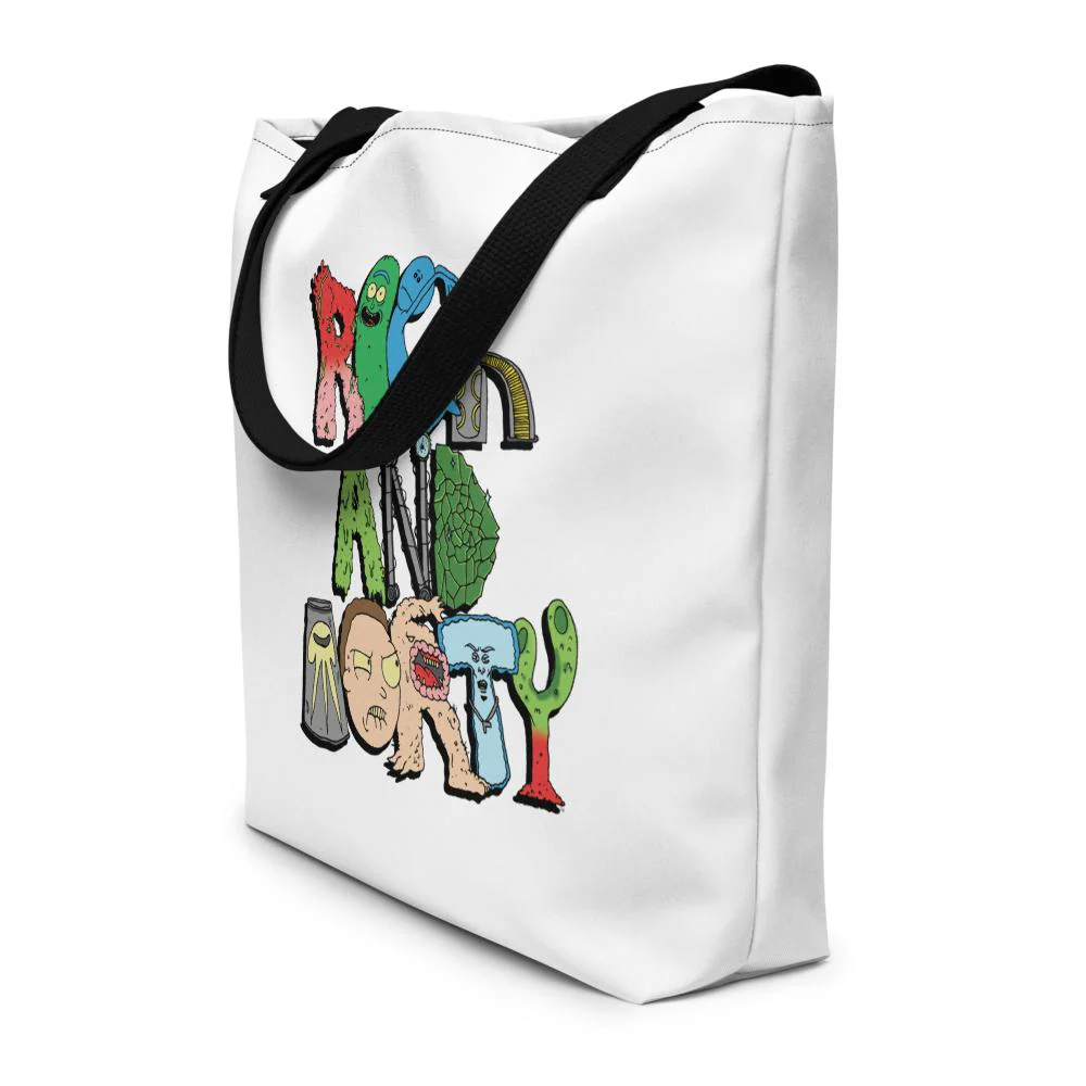 Rick and Morty Word Art Premium Tote Bag - Image 3