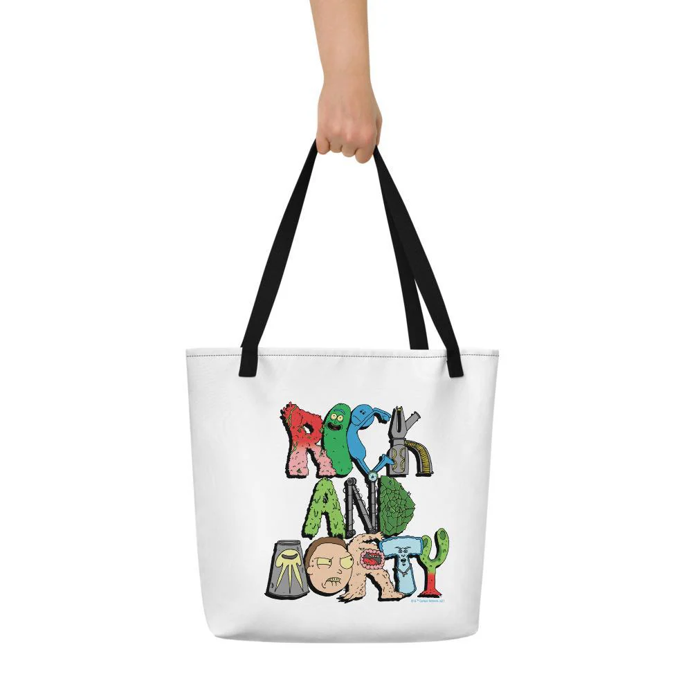 Rick and Morty Word Art Premium Tote Bag - Image 4