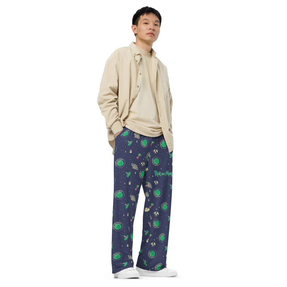 Rick and Morty Space Pattern Lounge Pants - Image 3