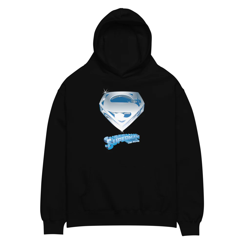 Superman: The Movie Crystal Blue Logo Hoodie - Image 3