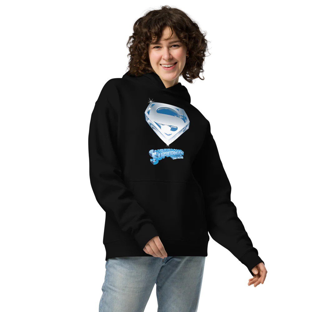 Superman: The Movie Crystal Blue Logo Hoodie - Image 5