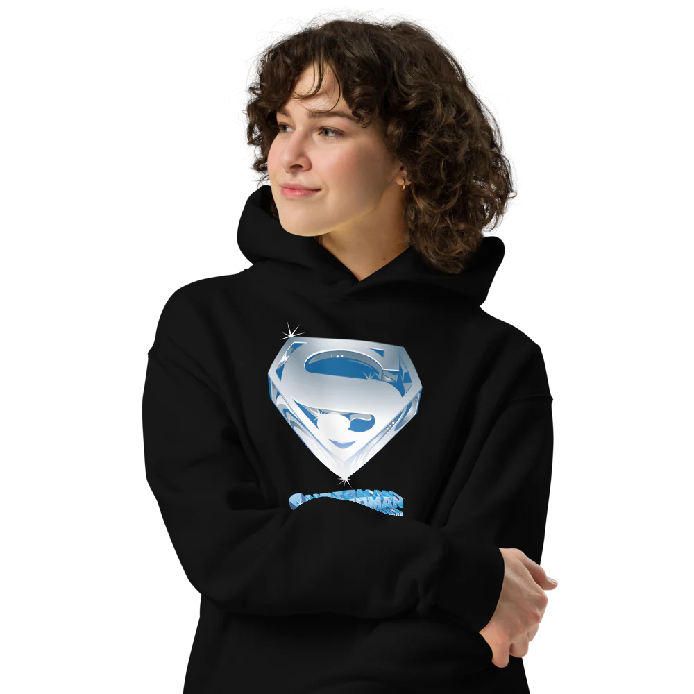 Superman: The Movie Crystal Blue Logo Hoodie - Image 7