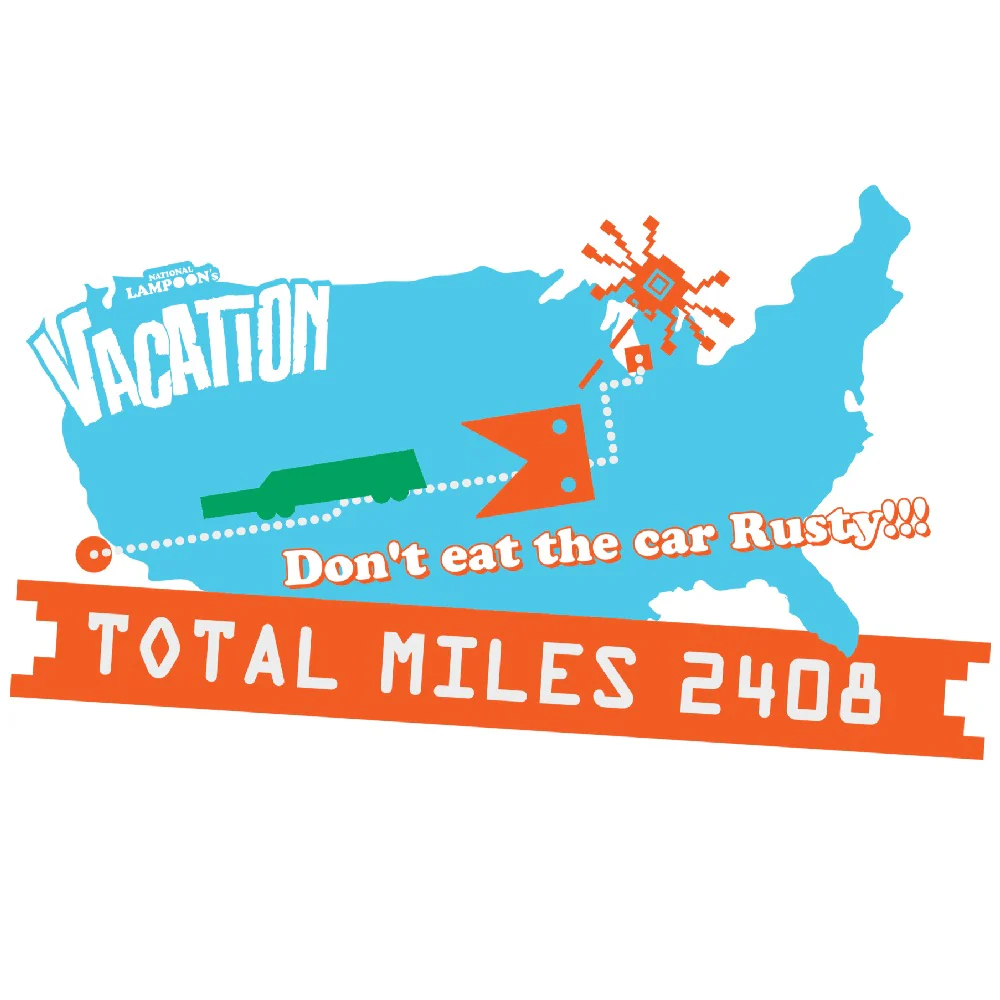 WB 100 Family Vacation Map Adult Tank Top - Image 3